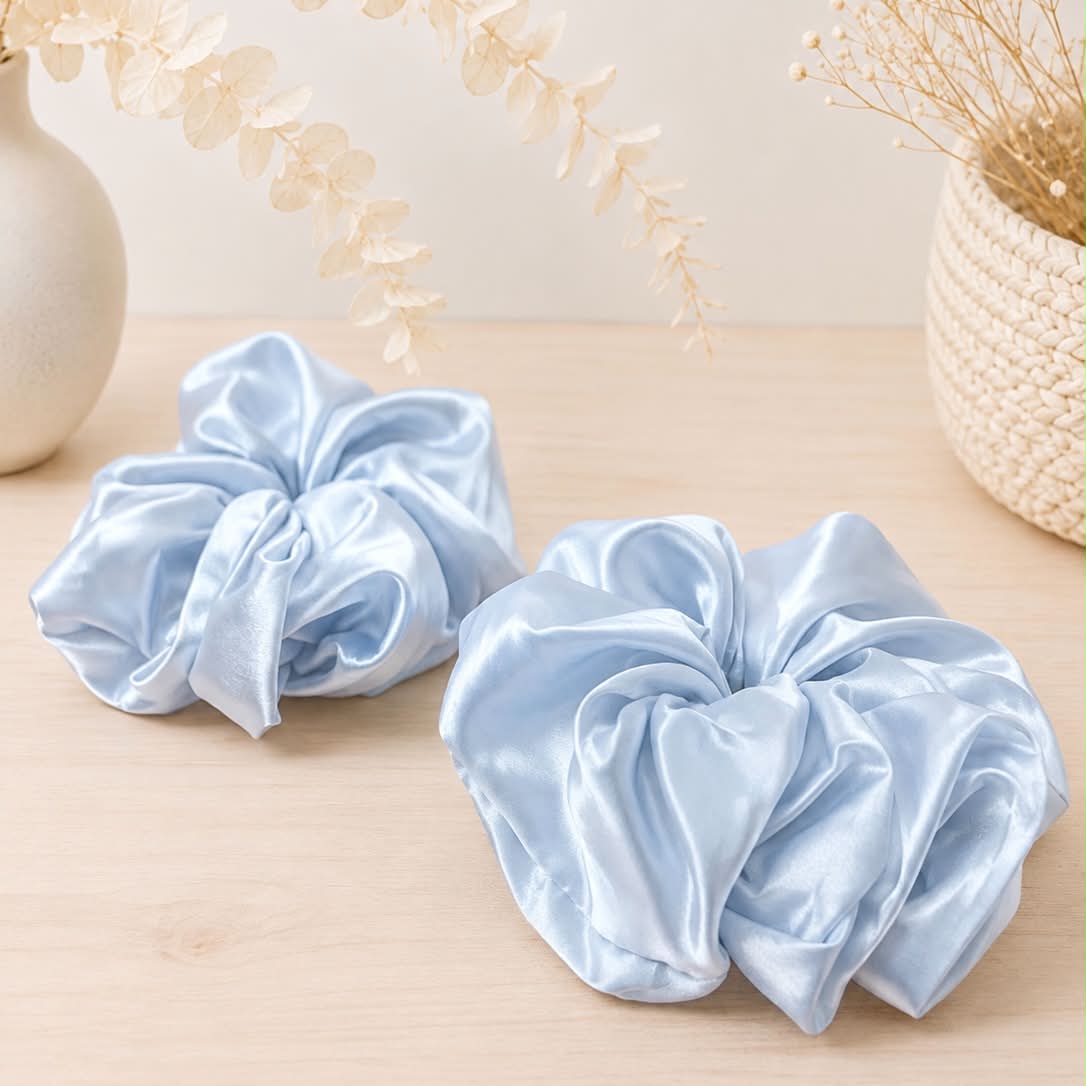 Chouchou bleu pastel