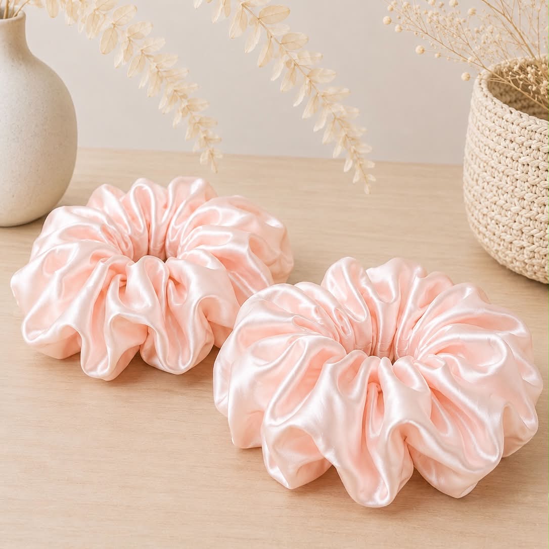 Chouchou rose pastel