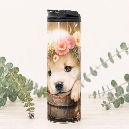 Gourde chiot & fleur