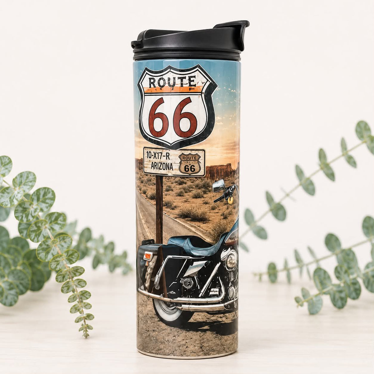 Gourde Moto Route 66