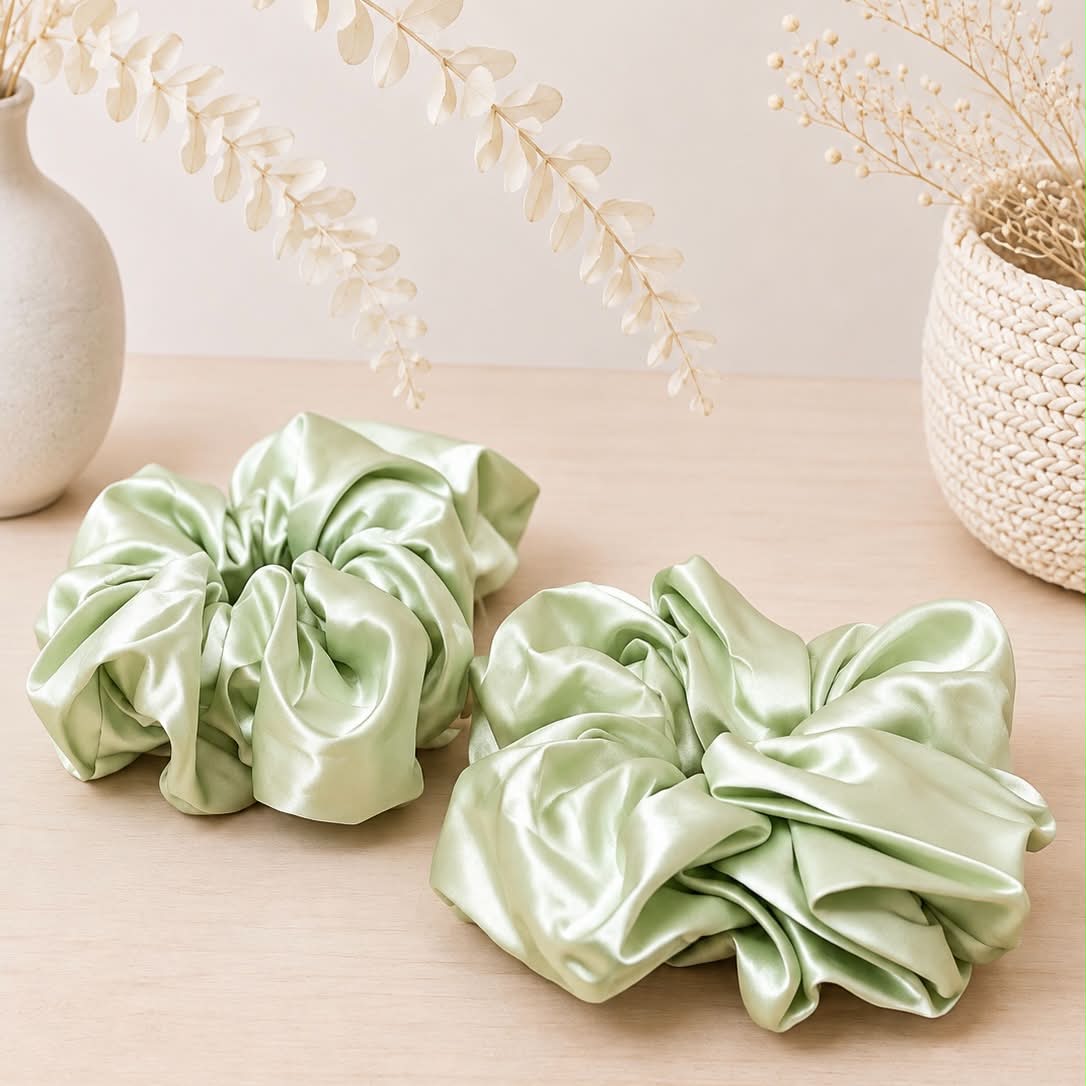 Chouchou vert pastel